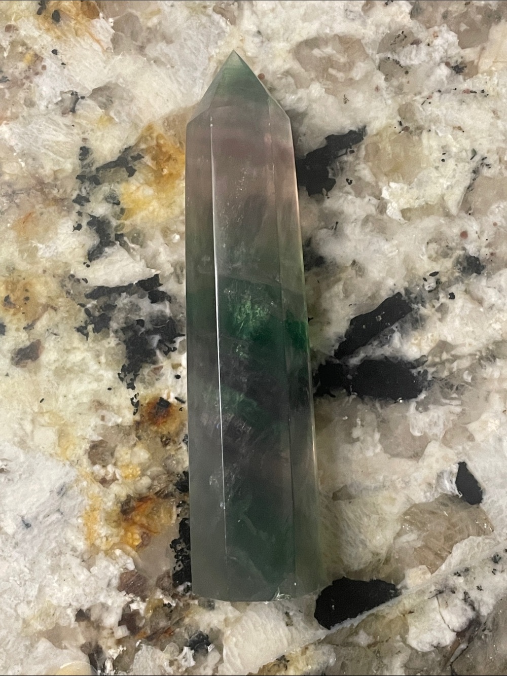 Green Fluorite Crystal Point Tower - Home Accent healing Crystal